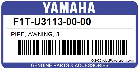 Yamaha F1T-U3113-00-00 Pipe, Awning, 3