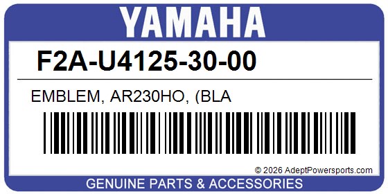 Yamaha F2A-U4125-30-00 Emblem, Ar230ho, (Bla