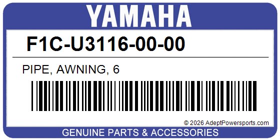 Yamaha F1C-U3116-00-00 Pipe, Awning, 6