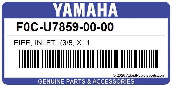 Yamaha F0C-U7859-00-00 Pipe, Inlet, (3/8, X, 1