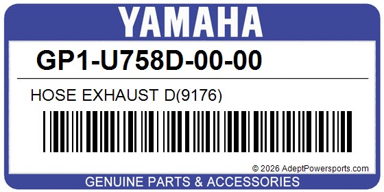 Yamaha GP1-U758D-00-00 Hose Exhaust D(9176)