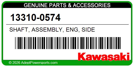 Kawasaki 13310-0574 Shaft, Assembly, Eng, Side
