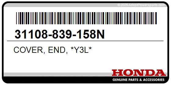 Honda 31108-839-158N Cover, End, *Y3l*