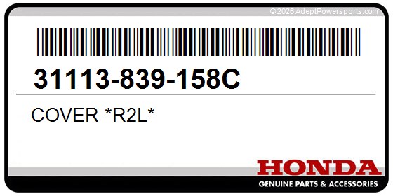 Honda 31113-839-158C Cover *R2l*