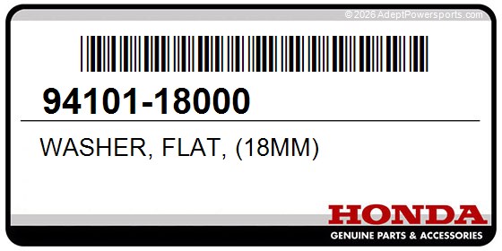 Honda 94101-18000 Washer, Flat, (18Mm)