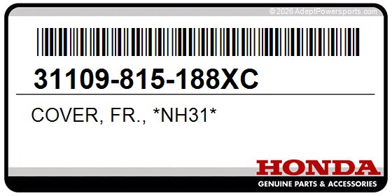 Honda 31109-815-188XC Cover, Fr., *Nh31*