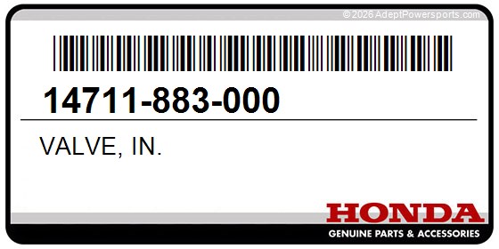 Honda 14711-883-000 Valve, In.
