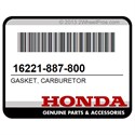 Honda 16221-887-800 Gasket, Carburetor