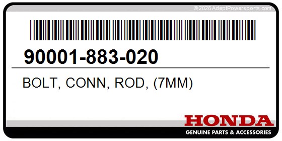 Honda 90001-883-020 Bolt, Conn, Rod, (7Mm)