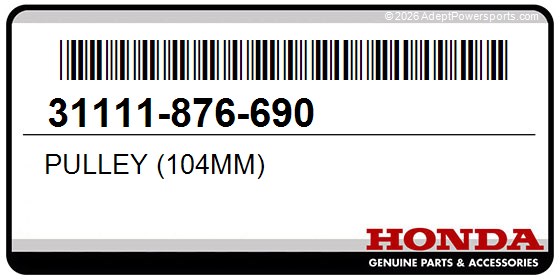 Honda 31111-876-690 Pulley (104Mm)