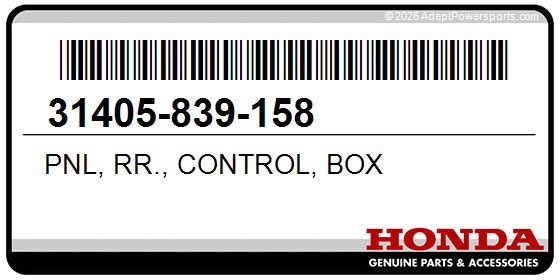 Honda 31405-839-158 Pnl, Rr., Control, Box