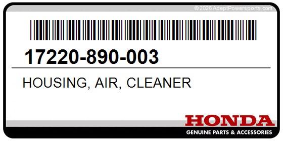 Honda 17220-890-003 Housing, Air, Cleaner