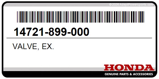 Honda 14721-899-000 Valve, Ex.