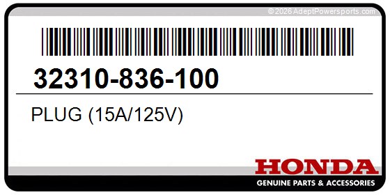 Honda 32310-836-100 Plug (15A/125V)