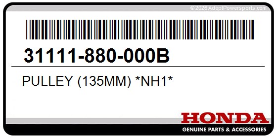 Honda 31111-880-000B Pulley (135Mm) *Nh1*