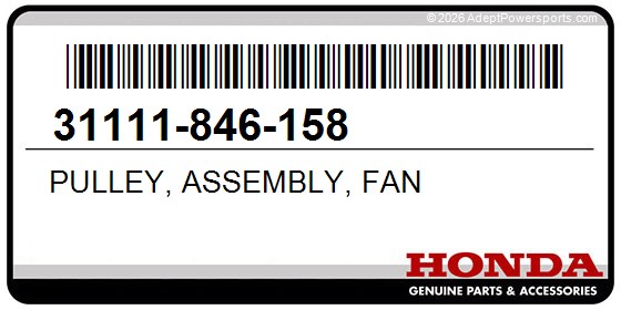 Honda 31111-846-158 Pulley, Assembly, Fan