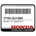Honda 17151-ZJ1-003 Gasket, In., Manifold
