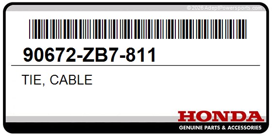 Honda 90672-ZB7-811 Tie, Cable