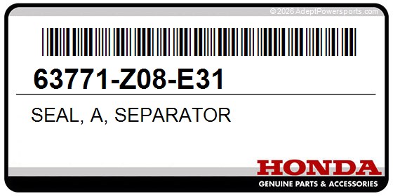 Honda 63771-Z08-E31 Seal, A, Separator