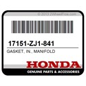 Honda 17151-ZJ1-841 Gasket, In., Manifold
