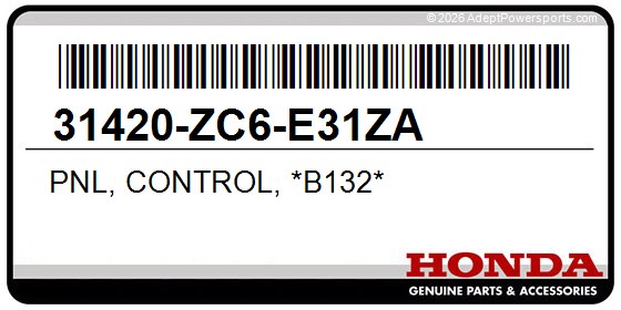 Honda 31420-ZC6-E31ZA Pnl, Control, *B132*