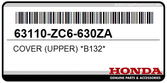 Honda 63110-ZC6-630ZA Cover (Upper) *B132*