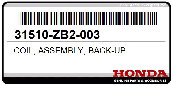 Honda 31510-ZB2-003 Coil, Assembly, Back-Up