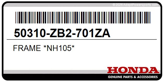 Honda 50310-ZB2-701ZA Frame *Nh105*