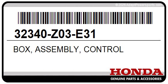 Honda 32340-Z03-E31 Box, Assembly, Control