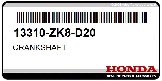 Honda 13310-ZK8-D20 Crankshaft