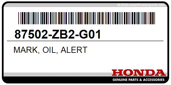 Honda 87502-ZB2-G01 Mark, Oil, Alert