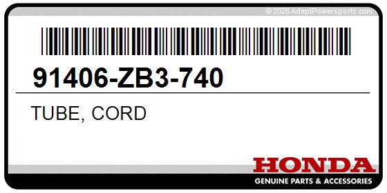 Honda 91406-ZB3-740 Tube, Cord