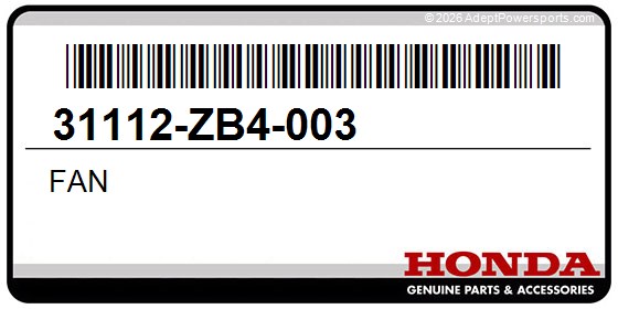 Honda 31112-ZB4-003 Fan