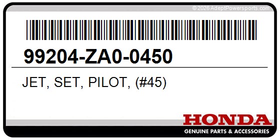 Honda 99204-ZA0-0450 Jet, Set, Pilot, (#45)