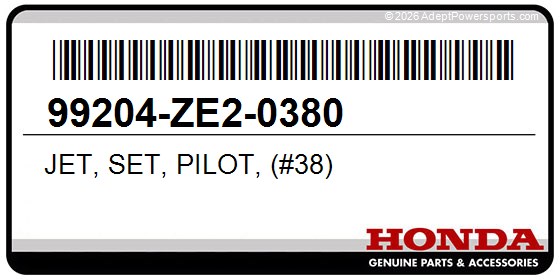 Honda 99204-ZE2-0380 Jet, Set, Pilot, (#38)