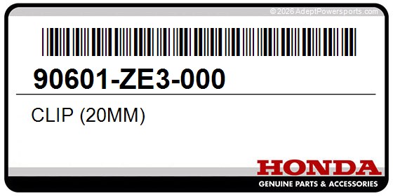 Honda 90601-ZE3-000 Clip (20Mm)