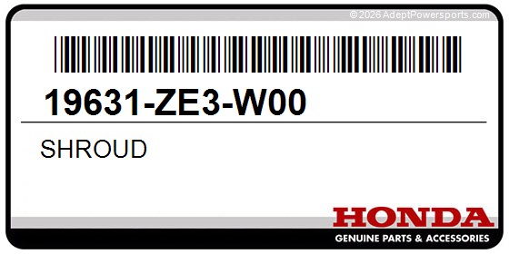 Honda 19631-ZE3-W00 Shroud