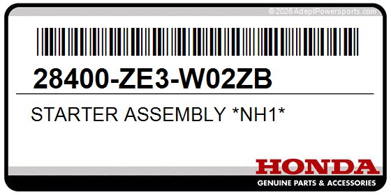 Honda 28400-ZE3-W02ZB Starter Assembly *Nh1*
