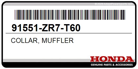 Honda 91551-ZR7-T60 Collar, Muffler