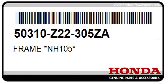 Honda 50310-Z22-305ZA Frame *Nh105*