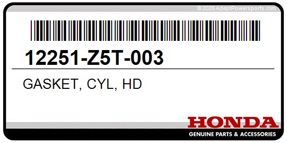 Honda 12251-Z5T-003 Gasket, Cyl, Hd