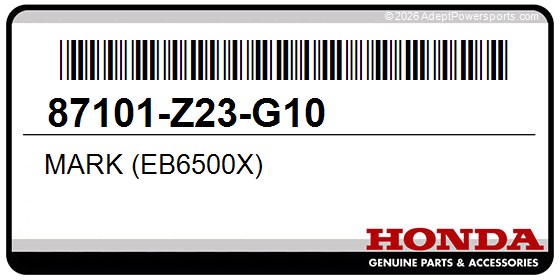 Honda 87101-Z23-G10 Mark (Eb6500x)