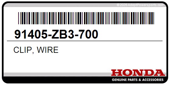 Honda 91405-ZB3-700 Clip, Wire