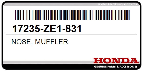 Honda 17235-ZE1-831 Nose, Muffler