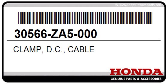 Honda 30566-ZA5-000 Clamp, D.C., Cable