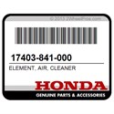 Honda 17403-841-000 Element, Air, Cleaner
