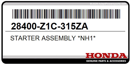 Honda 28400-Z1C-315ZA Starter Assembly *Nh1*