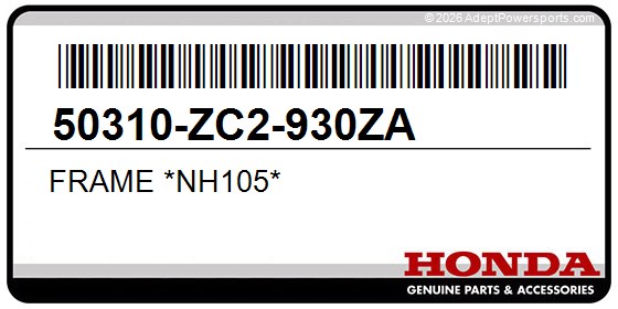 Honda 50310-ZC2-930ZA Frame *Nh105*