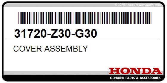 Honda 31720-Z30-G30 Cover Assembly