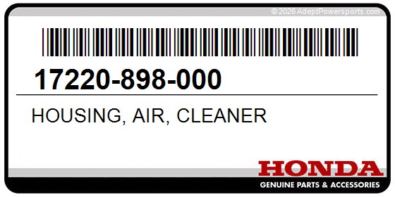 Honda 17220-898-000 Housing, Air, Cleaner